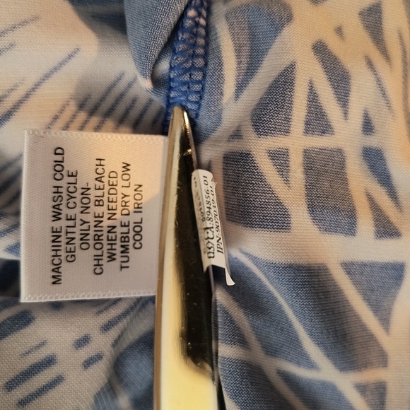 BANANA Republic 3/4 Sleeve Dress Blue/White Size M - Picture 9 of 10